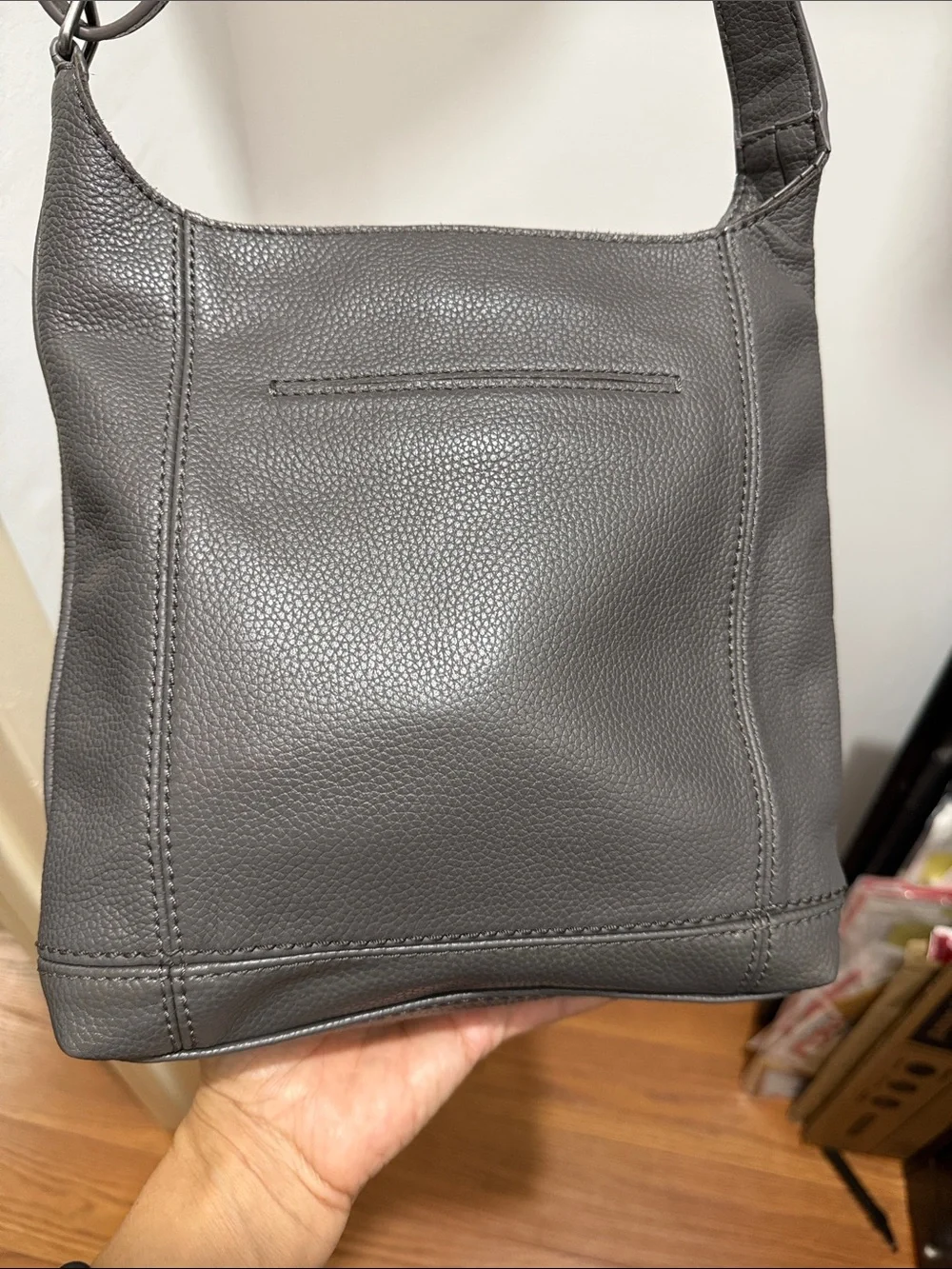 The Sak Gray Pebbled Leather Shoulder Hobo